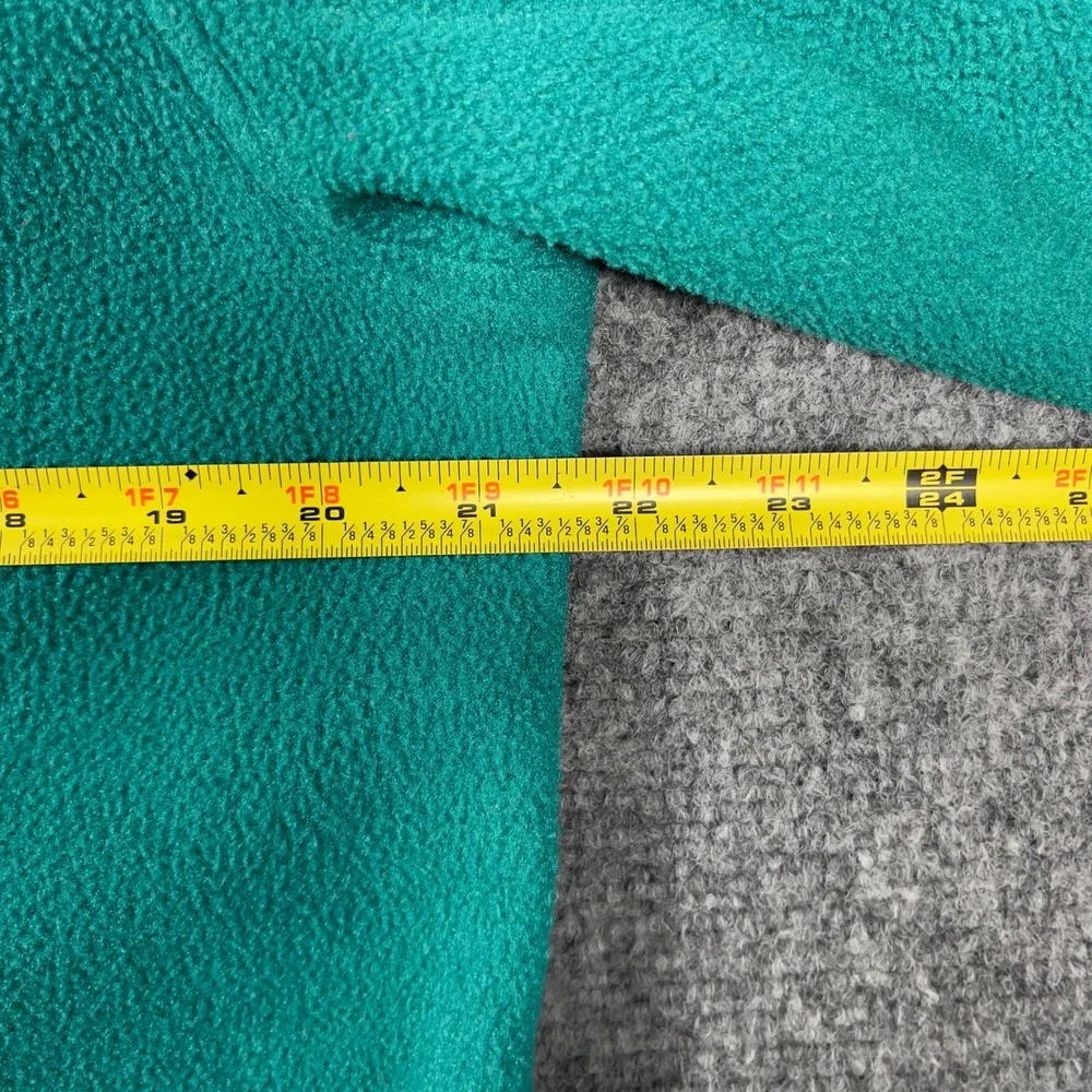 LL Bean Fleece Pullover Mens Large Teal 1/4 Zip Mock Neck Gorpcore 90s Vintage